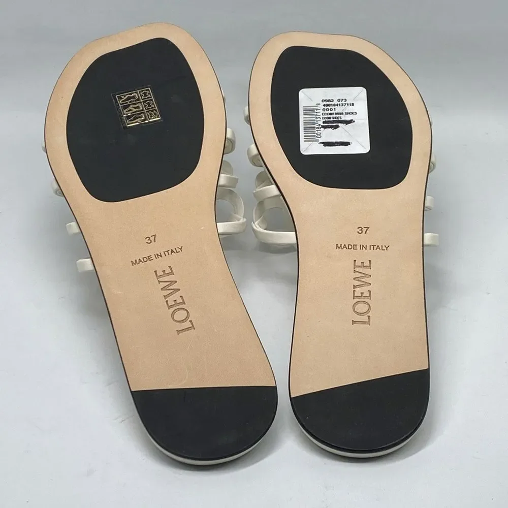 Loewe Petal Anagram slide in soft calfskin size 37